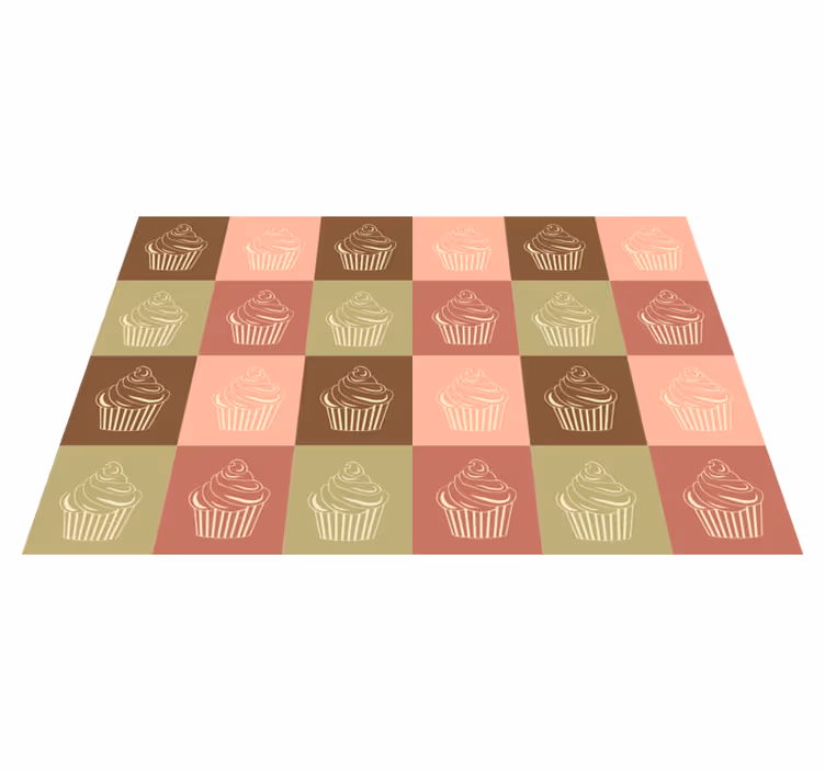 Vintage cupcakes vintage χαλί βινυλίου - TenStickers