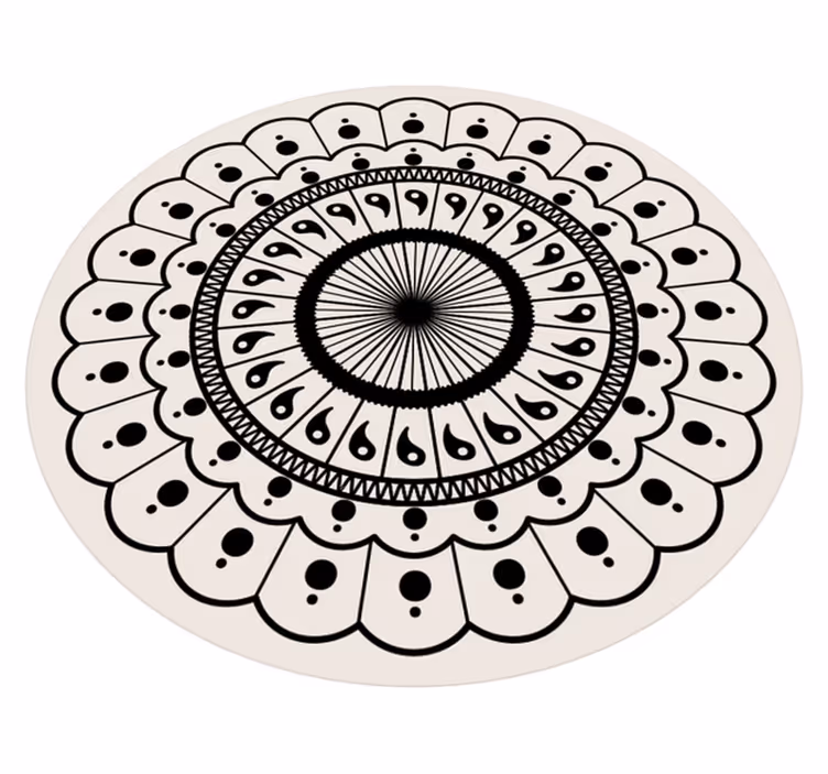 κυκλικό χαλί κρεβατοκάμαρας boho mandala - TenStickers