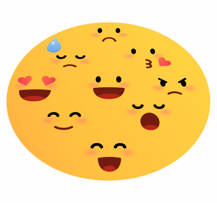 Το emoji αντιμετωπίζει παιδικό χαλί δαπέδου βινυλίου - TenStickers