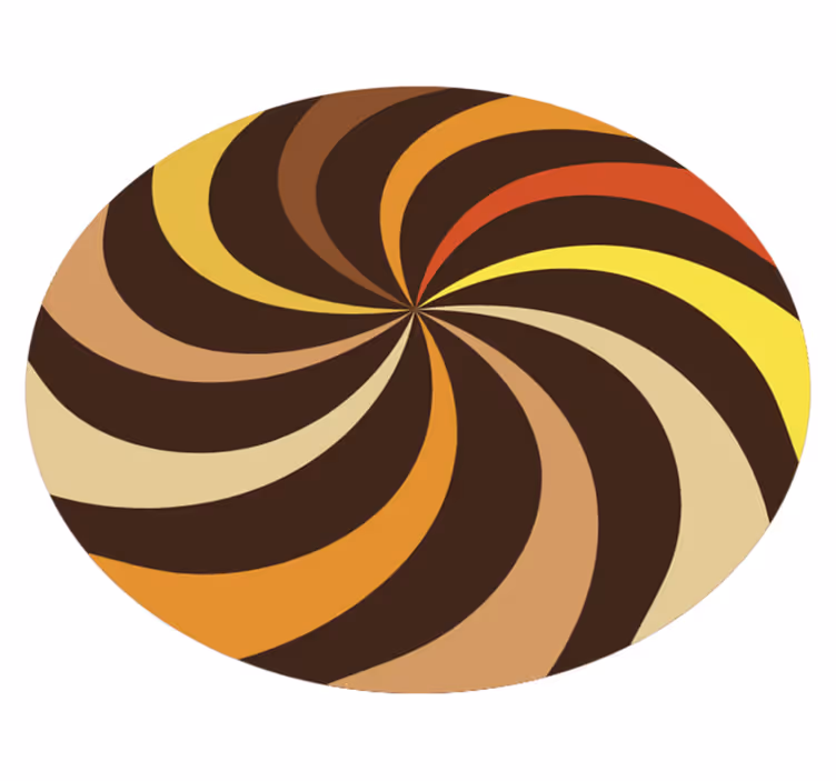 70s pop swirl twist vintage χαλί - TenStickers