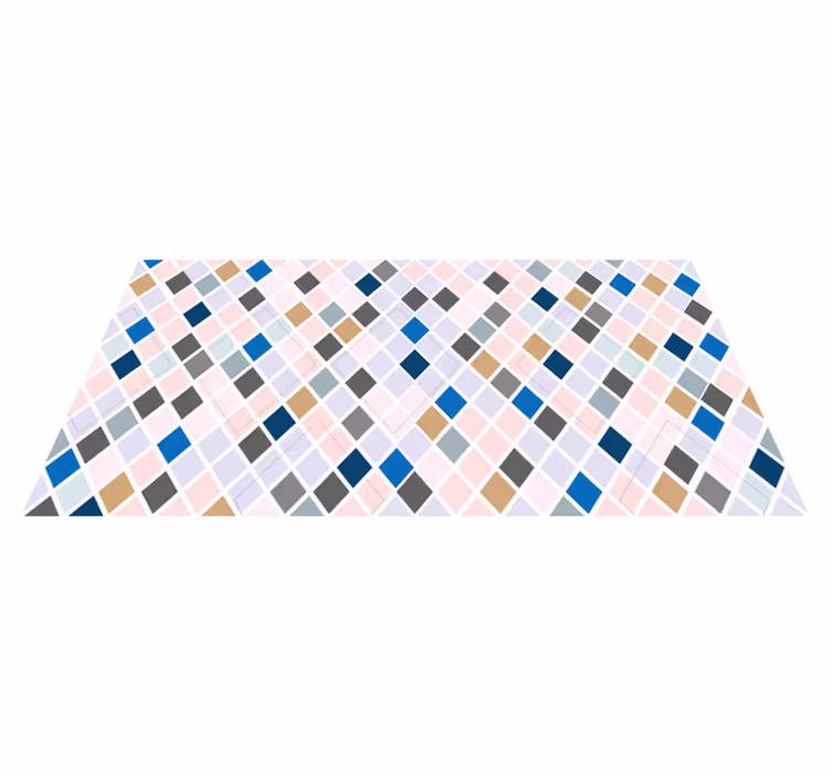 σορδικό μπλε σκανδιναβικό ρόμβος σκανδιναβικό χαλί βινυλίου - TenStickers