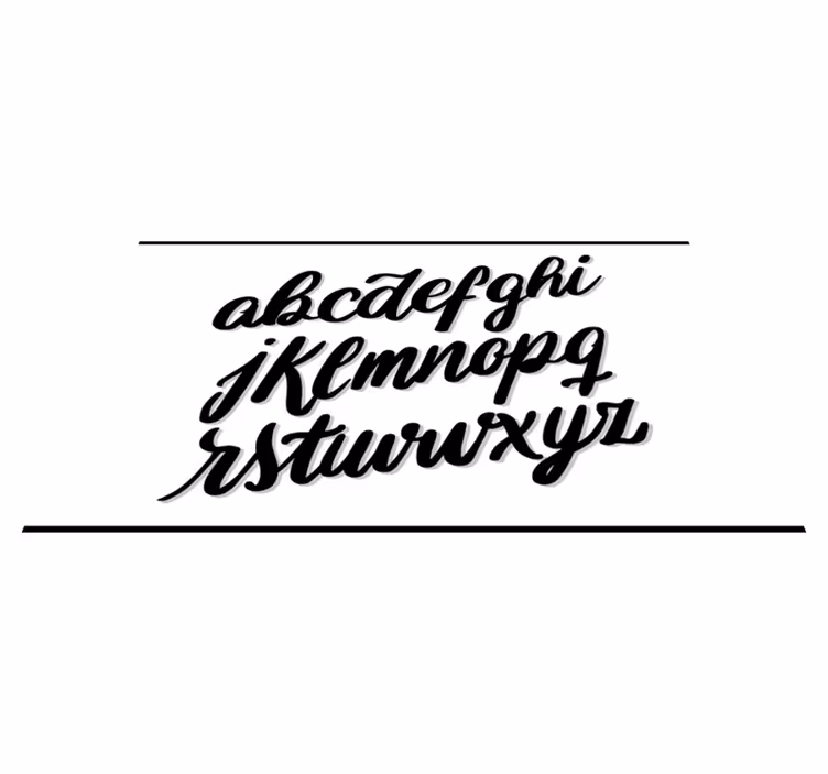 χαλί αλφάβητου βινυλίου ασπρόμαυρα γράμματα - TenStickers