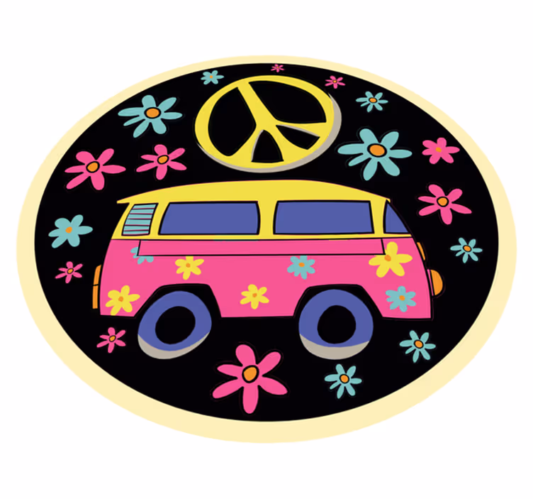 μοκέτα βινυλίου βαν flower power - TenStickers
