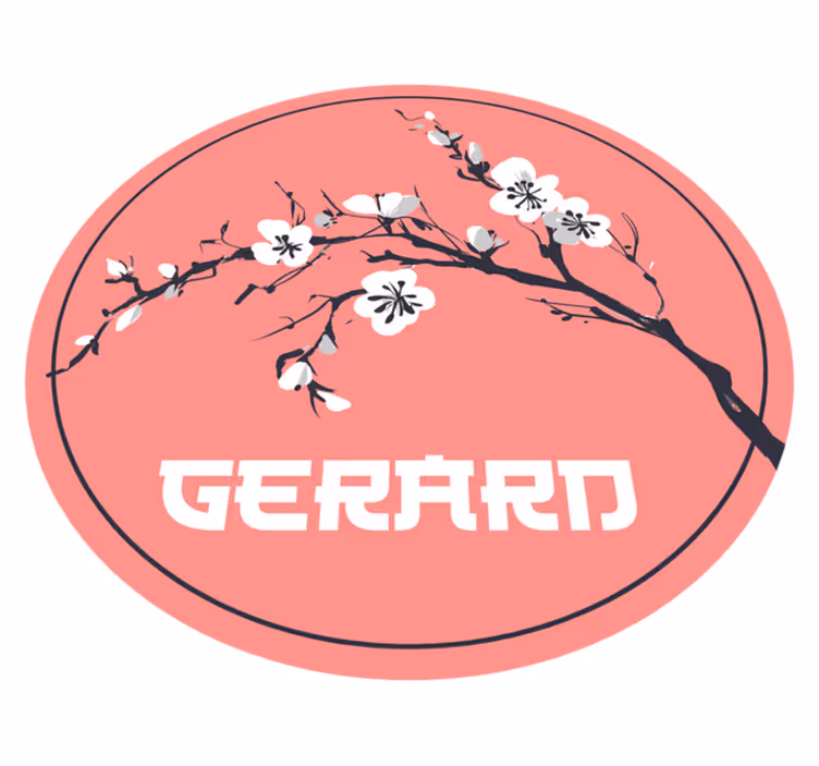 Sakura ιαπωνικά λουλούδια με επώνυμο χαλί - TenStickers