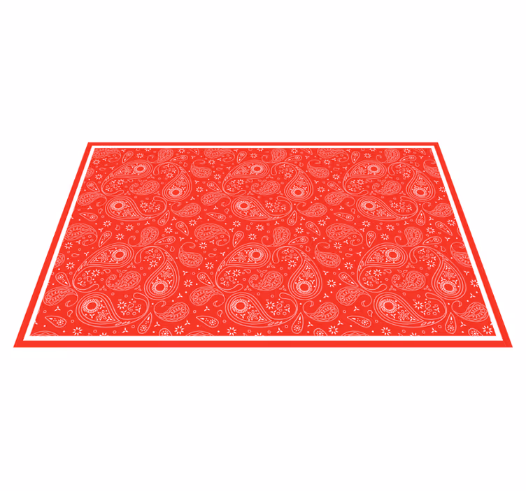 κόκκινο boho bandana μοτίβο υφής χαλί - TenStickers
