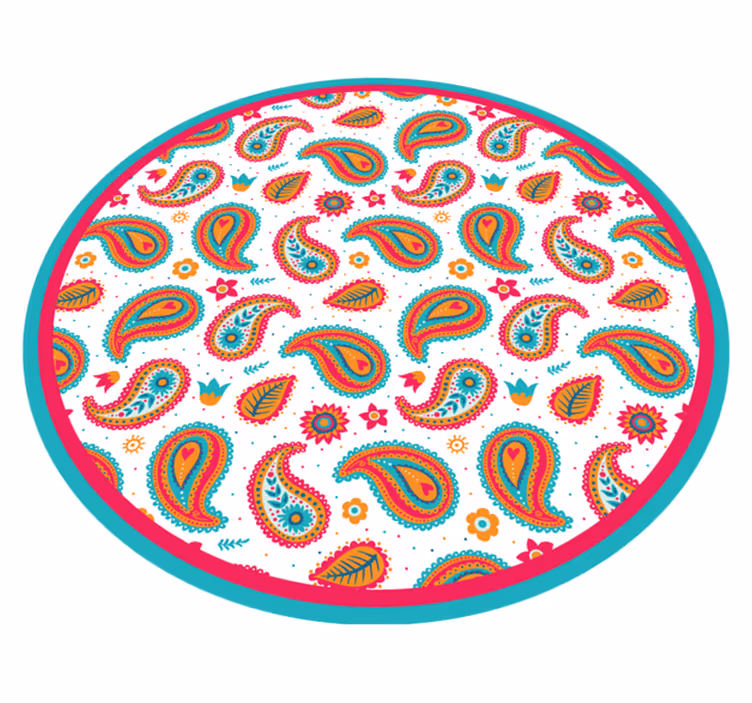 Εθνικό χαλί ζωηρό μοτίβο paisley - TenStickers
