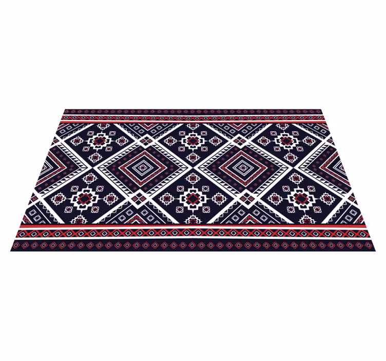 γεωμετρικό χαλί υπνοδωματίου μοτίβο boho - TenStickers