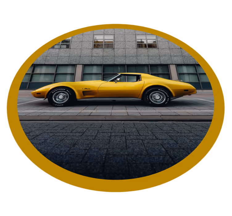 Chevrolet corvette vintage χαλί - TenStickers