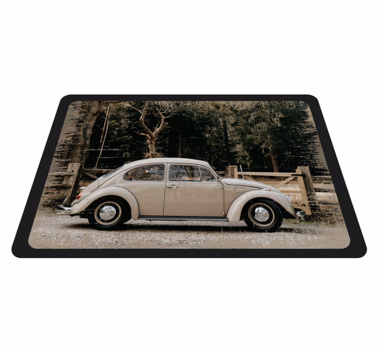 Vw σκαθάρι vintage βινύλιο χαλί - TenStickers