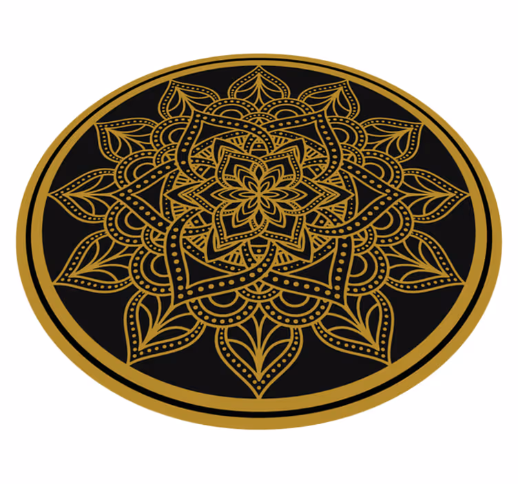 χρυσό ήλιο από χαλί βινυλίου mandala - TenStickers