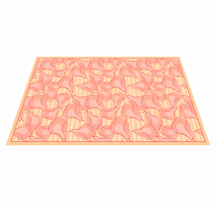 δημιουργικό μοτίβο ροζ αχλάδια μοντέρνο χαλί - TenStickers