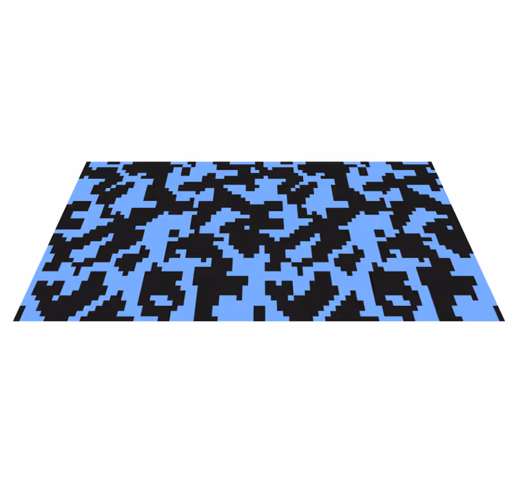 μοκέτα βινυλίου μπλε μοτίβο με pixel - TenStickers
