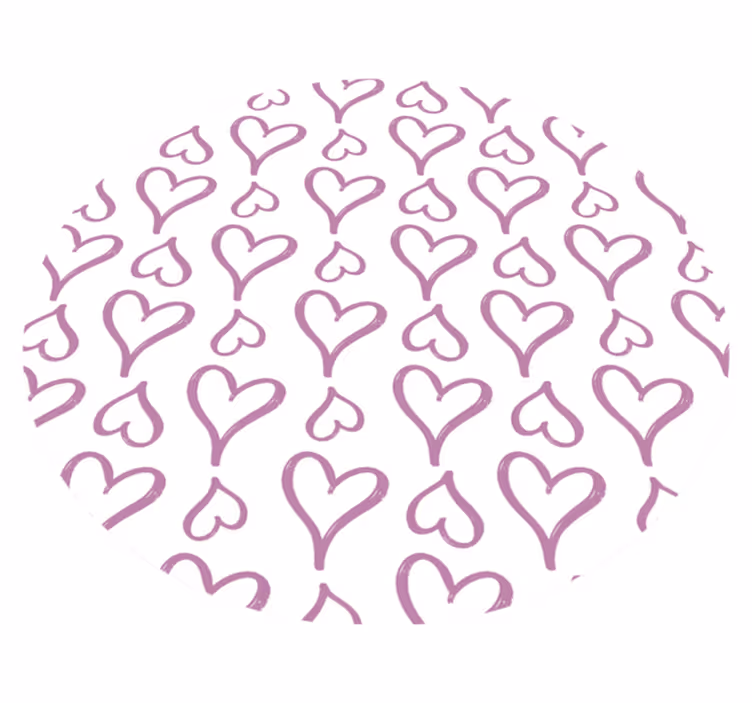 Υφή χαλί με ροζ σχέδιο καρδιάς - TenStickers