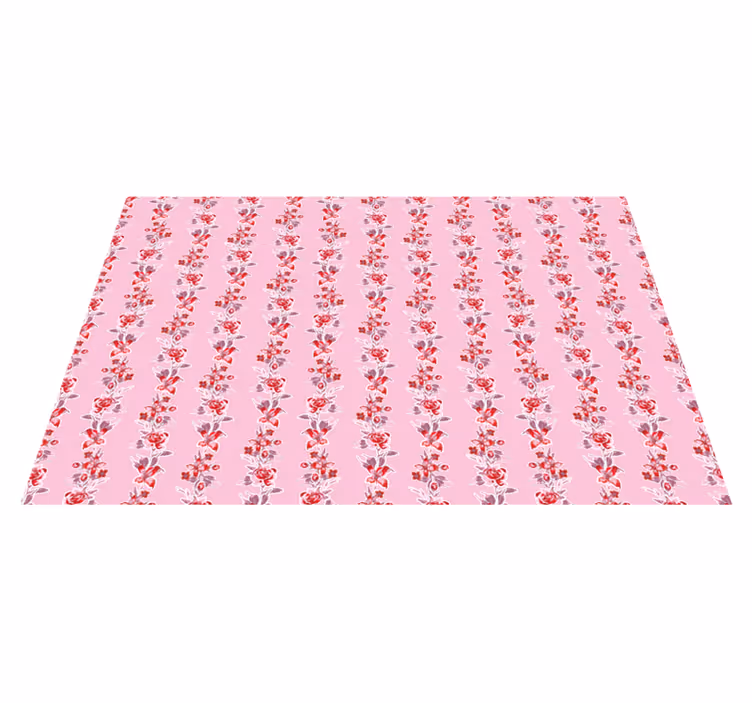 ανθισμένο κήπο floral κάθετες ρίγες χαλί - TenStickers