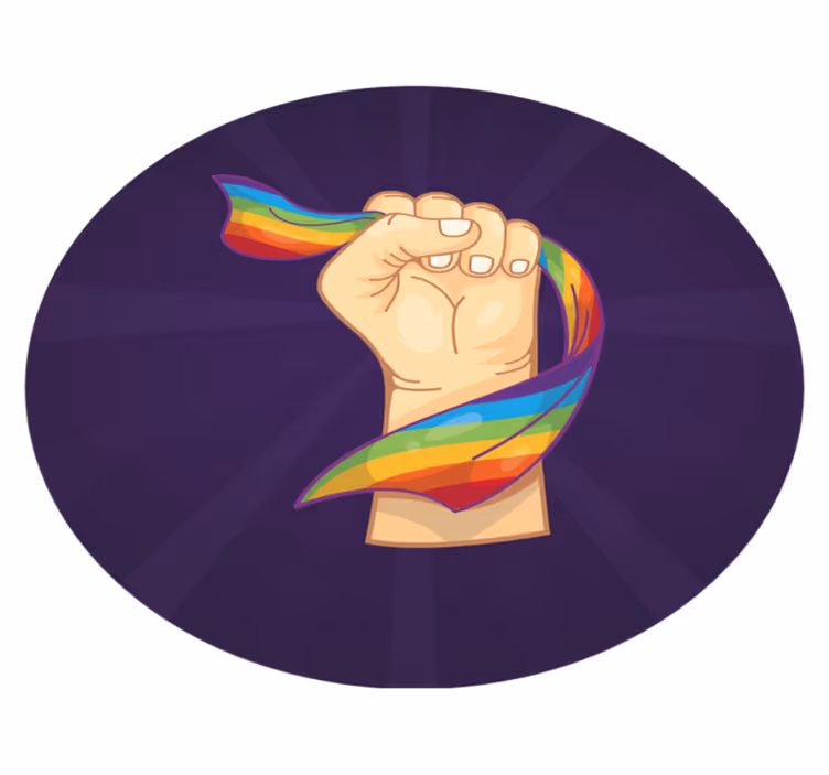 ισχυρή γροθιά και χαλί σαλονιού σημαίας lgbt - TenStickers