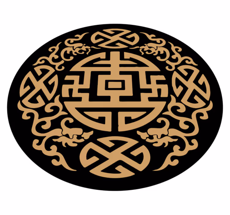 συμπαγές zen mandala μοτίβο mandala βινυλίου χαλί - TenStickers