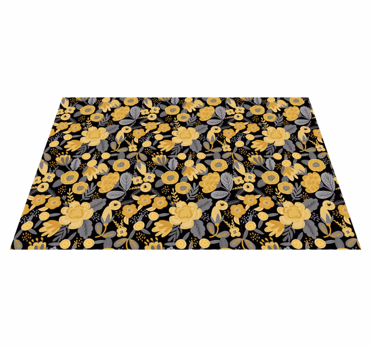 χαλί φύσης κομψότητα με floral print - TenStickers