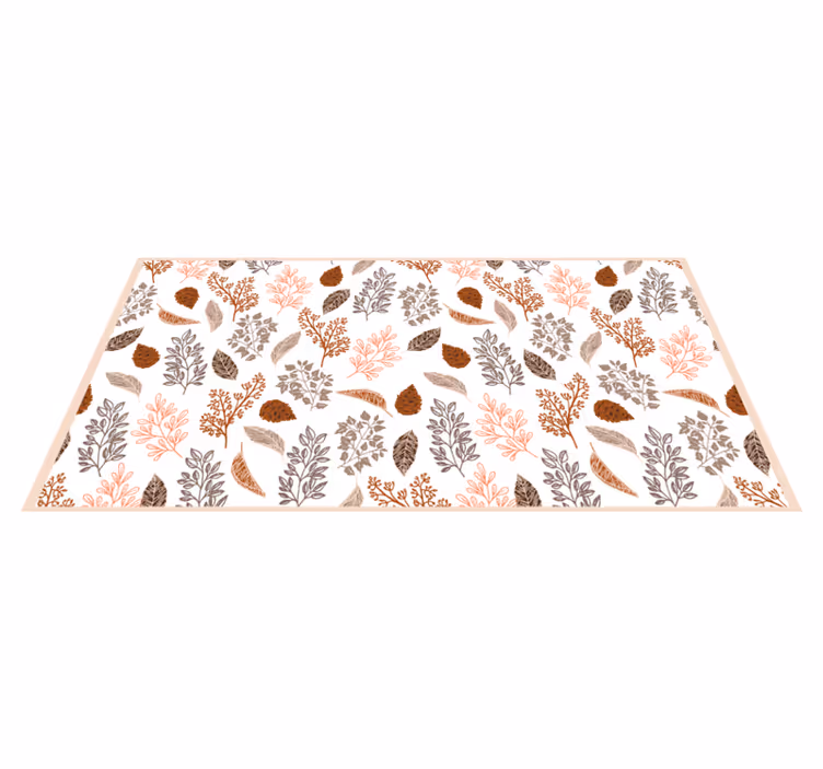 χρυσά λεπτά κλαδιά boho μοτίβο floral χαλί - TenStickers