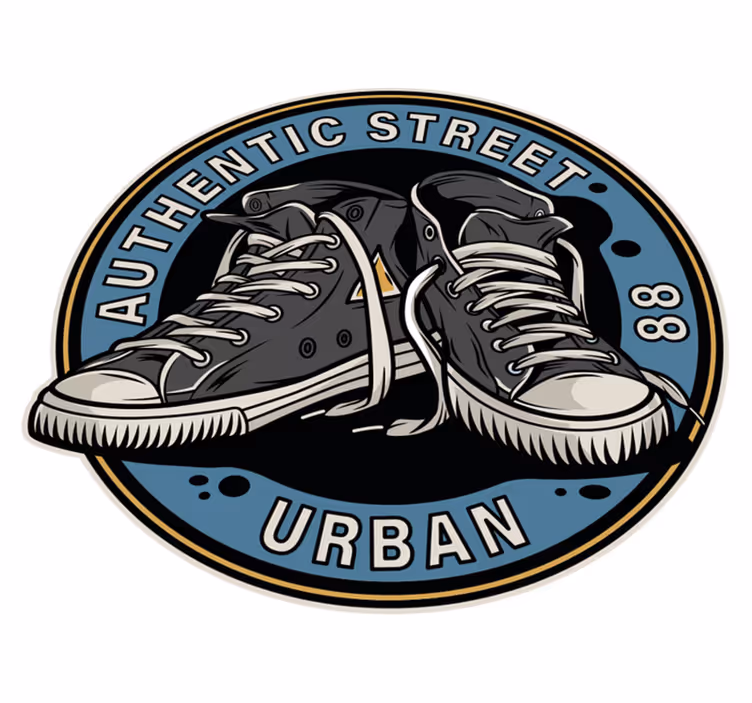 80s converse παπούτσια εικονογράφηση vintage χαλί - TenStickers