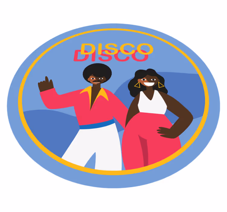 χορευτικό vintage χαλί ντίσκο 80s - TenStickers