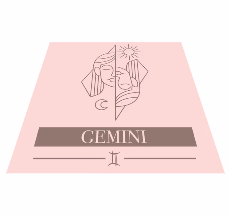 κείμενο χαλί βινυλίου Σχέδιο με θέμα το gemini - TenStickers