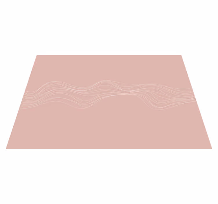 Γεωμετρικά χαλιά βινυλίου waves από τερακότα - TenStickers