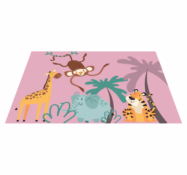 παιδικό χαλί «boho» ζούγκλας - TenStickers
