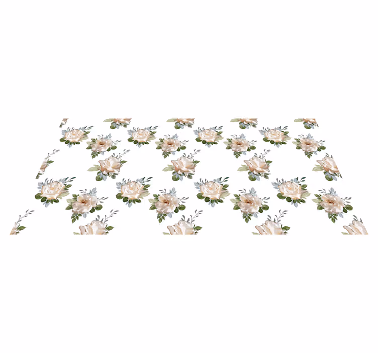 Κομψό xαλί βινυλίου floral λουλούδια - TenStickers