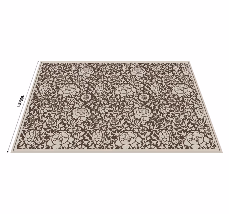 Vintage floral print vintage χαλί - TenStickers