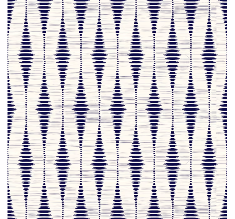 Γεωμετρική ταπετσαρία μπλε σκούρο rabaul ikat - TenStickers
