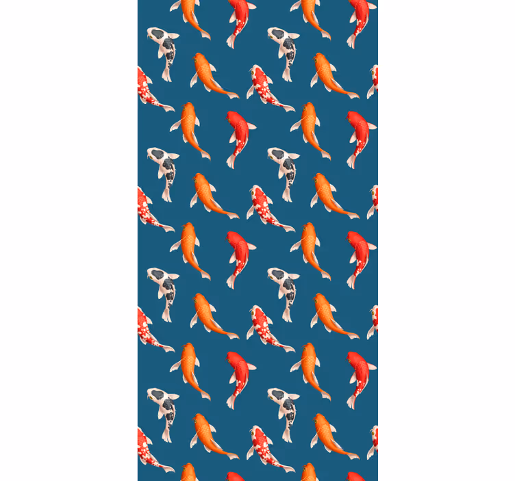 Ταπετσαρία παιδικής κρεβατοκάμαρας σχέδιο Κόι ψαριών - TenStickers