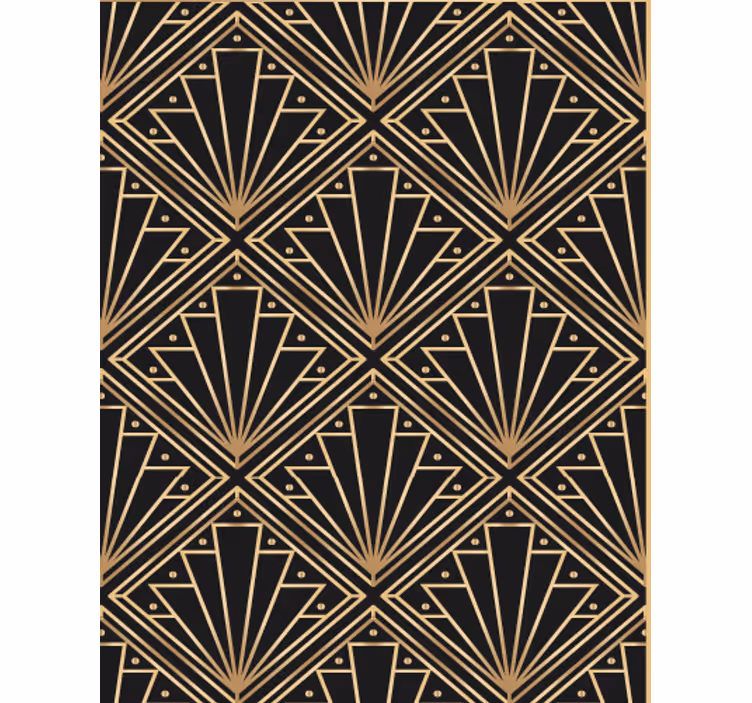 Ταπετσαρία για το καθιστικό σε σχέδιο art deco - TenStickers