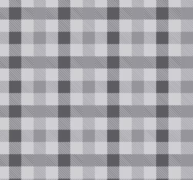 Ταπετσαρία κουζίνας με γκρι καρό σχέδιο - TenStickers