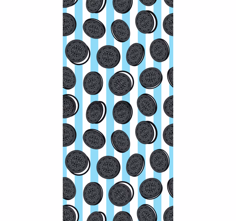 Ταπετσαρία κουζίνας σε σχέδιο ρίγες oreo - TenStickers