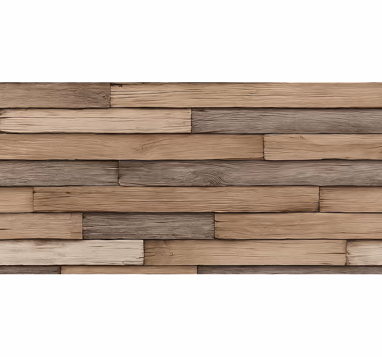 Ταπετσαρία για το καθιστικό rustic 3d Ξύλο - TenStickers
