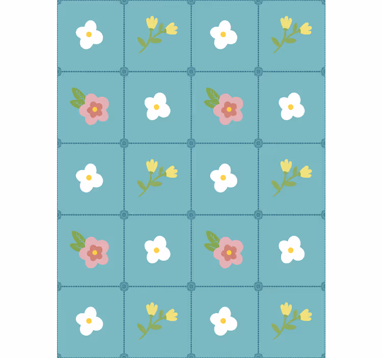 Ταπετσαρία λουλουδιών "granny chic" Διακόσμηση - TenStickers