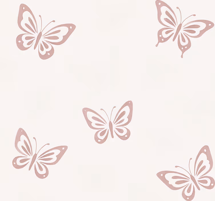 Ταπετσαρία υπνοδωματίου Πεταλούδα με φαντασία - TenStickers