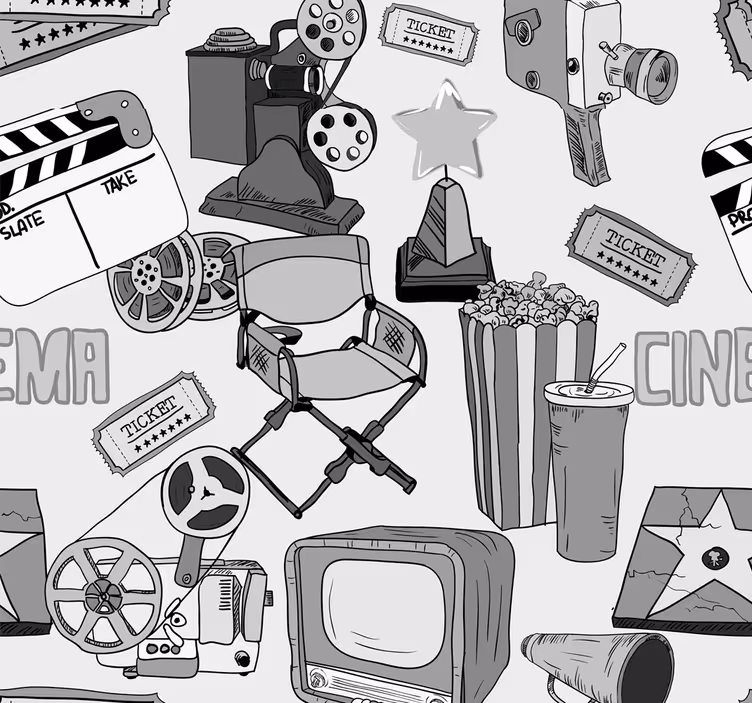 ταπετσαρία vintage μαύρο και άσπρο εικόνες - TenStickers