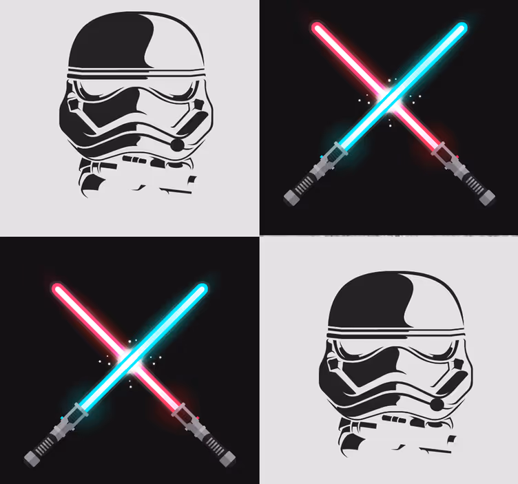 Προσαρμοσμένη ταπετσαρία φωτόσπαθα stormtrooper - TenStickers