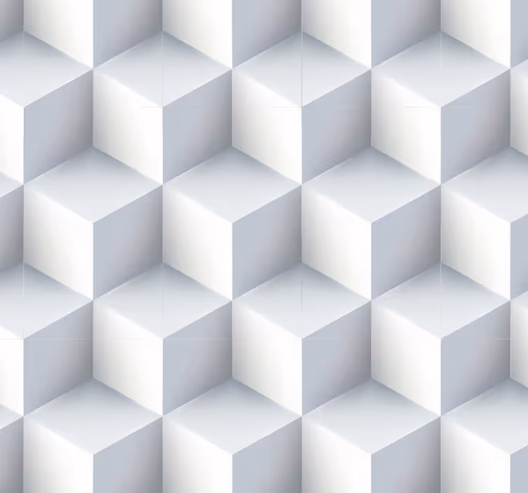 3d λευκό κύβους 3d ταπετσαρία - TenStickers
