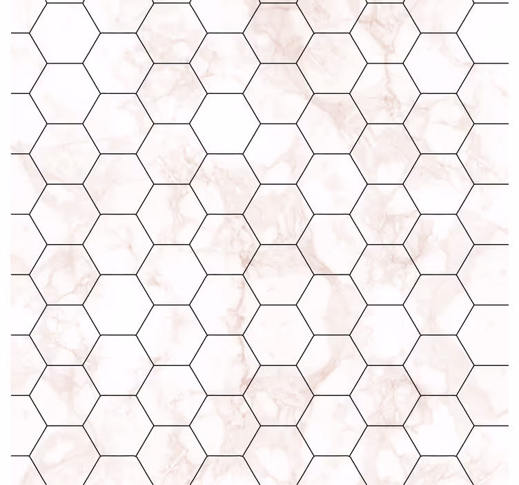 ταπετσαρία από πλακάκια από μάρμαρο εξάγωνο - TenStickers