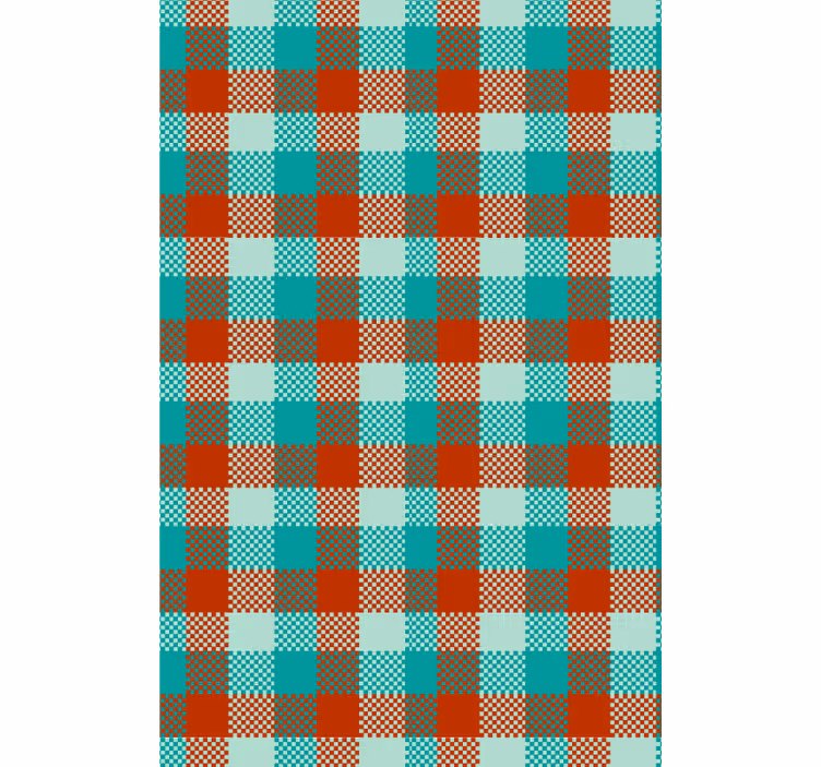 γεωμετρική ταπετσαρία μοτίβο gingham - TenStickers