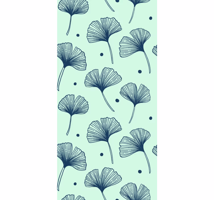Φύλλα ταπετσαρίας μοτίβο φύλλων ginkgo - TenStickers