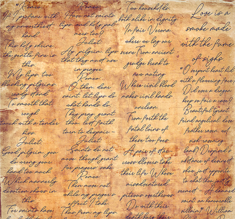 Χαρτί τοίχου με γράμματα vintage Καλλιγραφίας - TenStickers