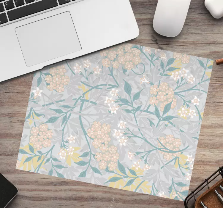 80's floral κομψό μοτίβο πρωτότυπο mouse pad - TenStickers