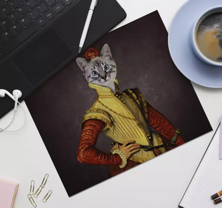 γάτα αριστοκράτης πρωτότυπο mouse pad - TenStickers