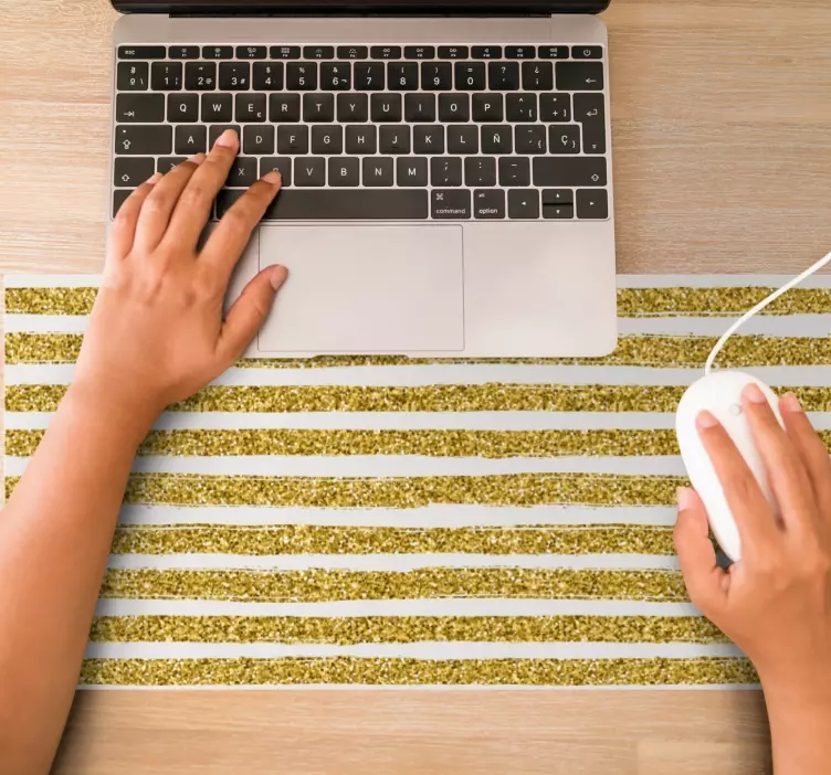 φόντο με χρυσές γραμμές χριστουγεννιάτικο mousepad - TenStickers