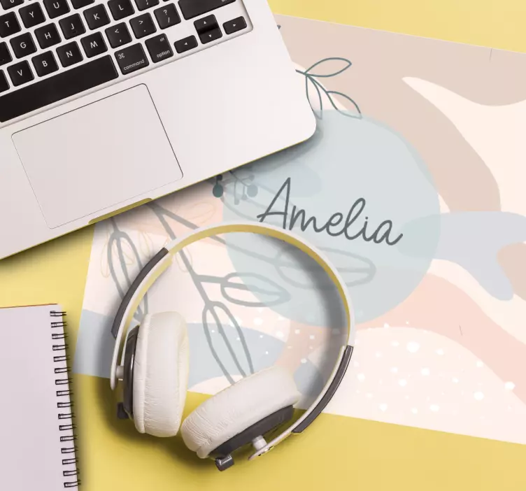 "boho" floral εικονογράφηση πρωτότυπο mouse pad - TenStickers