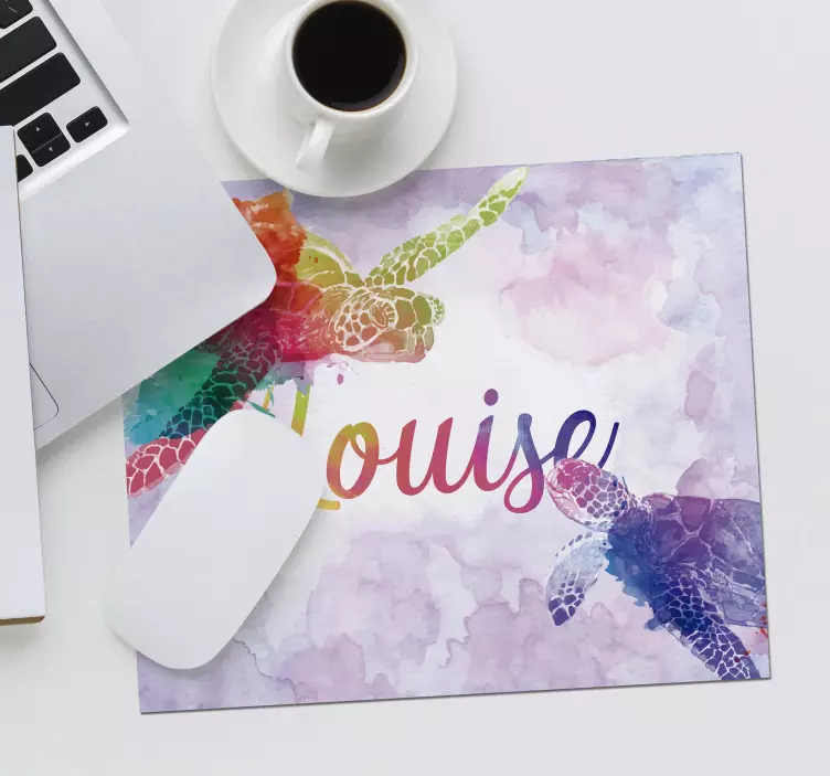 πολύχρωμες χελώνες με χαλί ποντικιού - TenStickers