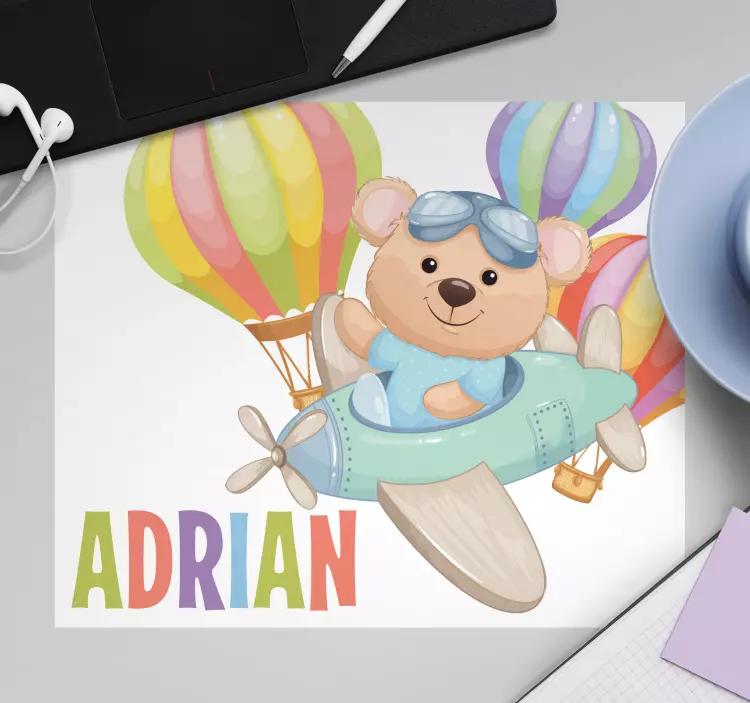 φέρουν σε αεροπλάνο με μπαλόνι ποντικιού - TenStickers